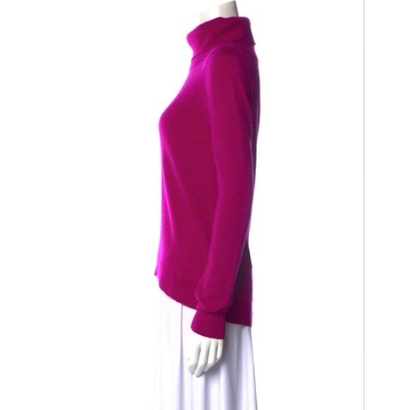 Diane von Furstenberg "Dustie" Magenta Wool Layered Turtleneck- Sz. Sm - Picture 3 of 9